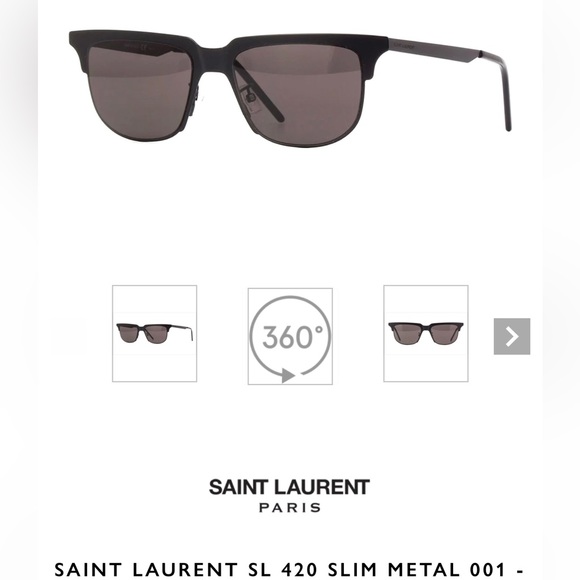 Saint Lauren Black Sunglasses - Picture 2 of 5